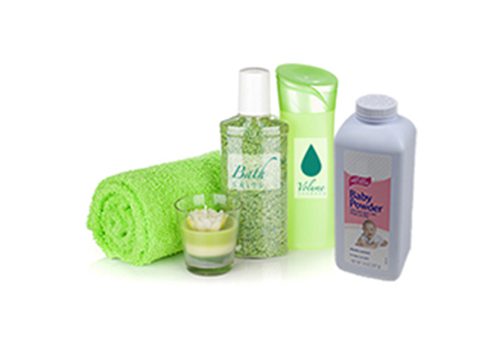 A group of bath products