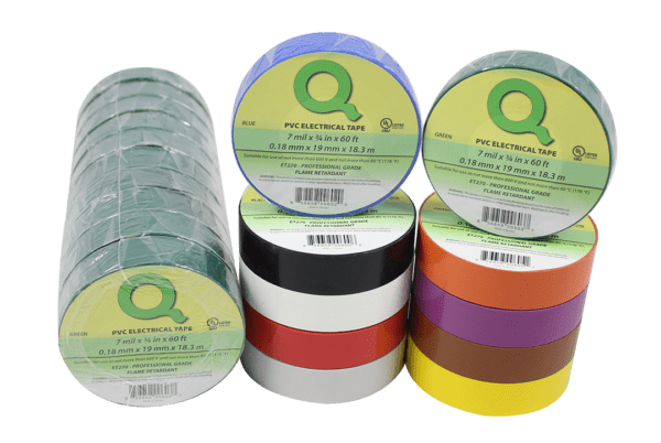Rolls of colorful electrical tape